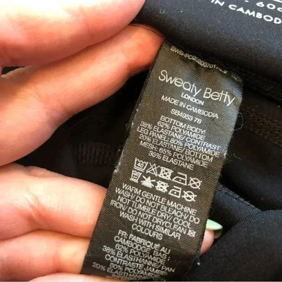 Sweaty Betty Power 7/8 Length Yoga Pants Leggings Panel Black: XS - Picture 4 of 11